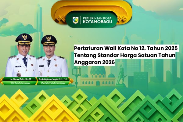 Pertaturan Wali Kota No 12. Tahun 2025  Tentang Standar Harga Satuan Tahun Anggaran 2026
